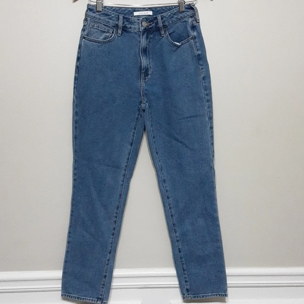 Pacsun women mom high rise jean 26 Y2K Retro Blue Casual Vacation - Picture 2 of 9